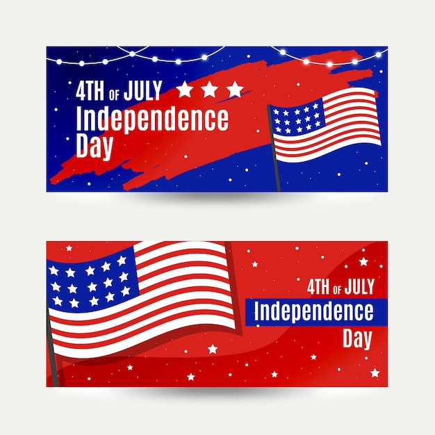 Independence day banners template concept