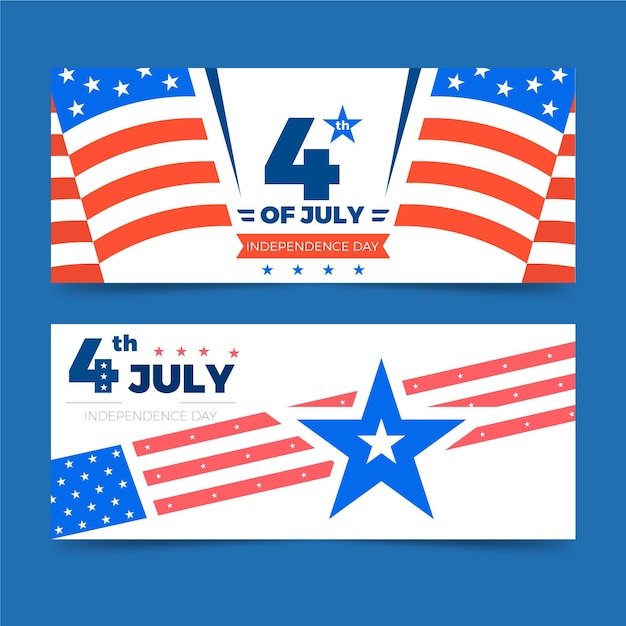 Free vector independence day banners