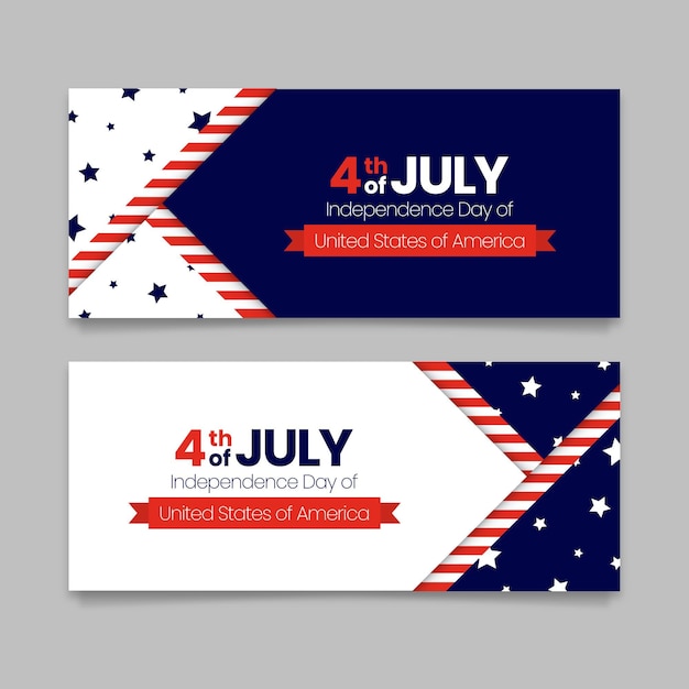 Free vector independence day banners