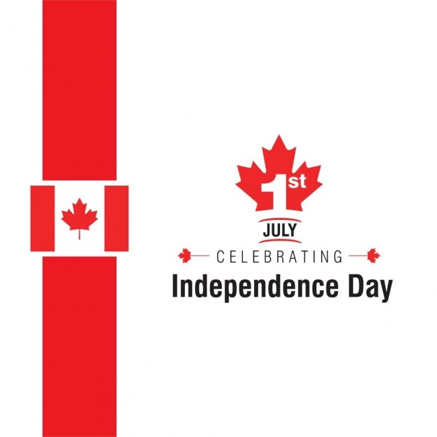 Free vector independence day canada background