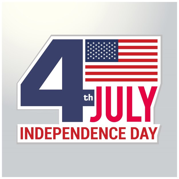 День независимости и эмблема значка с американским флагом