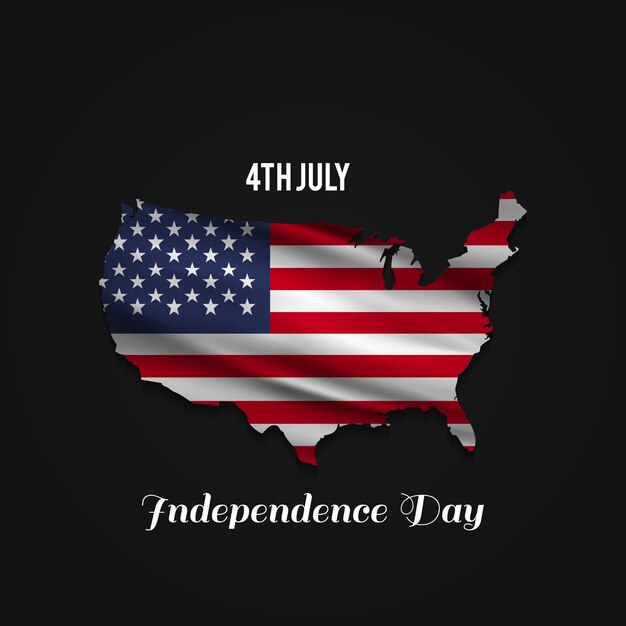 Independence day design with usa map