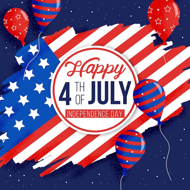 Free vector independence day flat design concept
