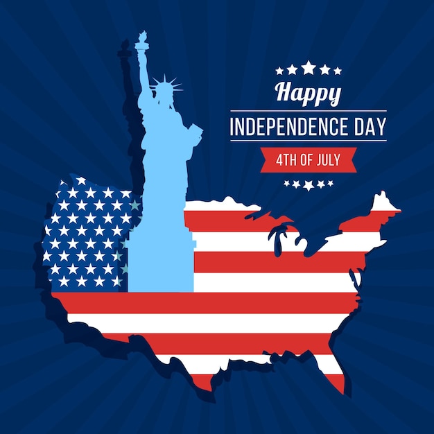 Free vector independence day flat design