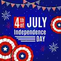 Free vector independence day flat design