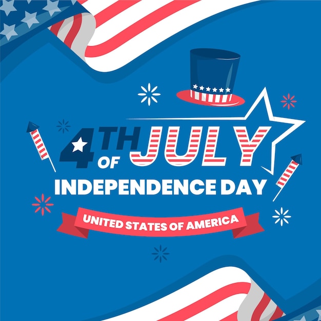 Independence day flat design