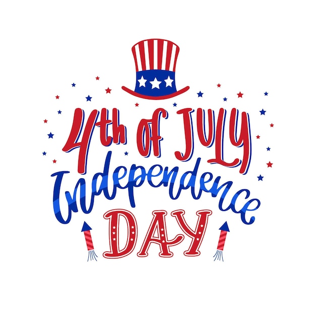 Independence day lettering design