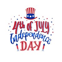 Free vector independence day lettering design