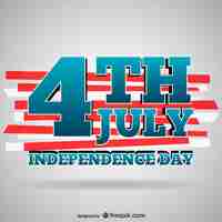 Free vector independence day lettering template