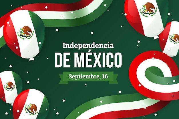 Free vector independence day of mexico background