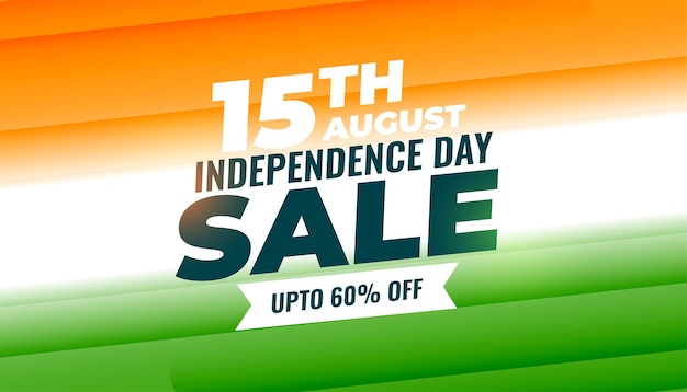 Independence day sale banner with offer details