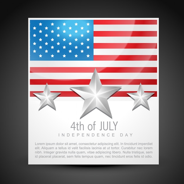 Independence day template design