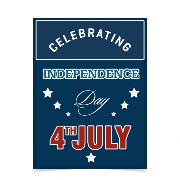 Free vector independence day typographic poster