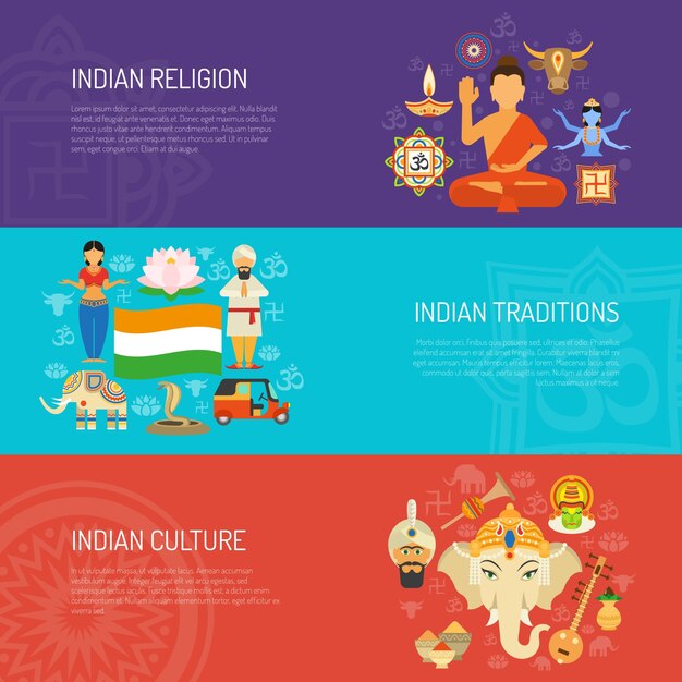 India banner set