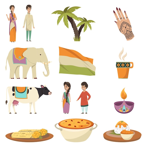 無料ベクター india element collection