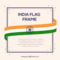 Free vector india flag frame