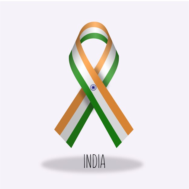 India flag ribbon design