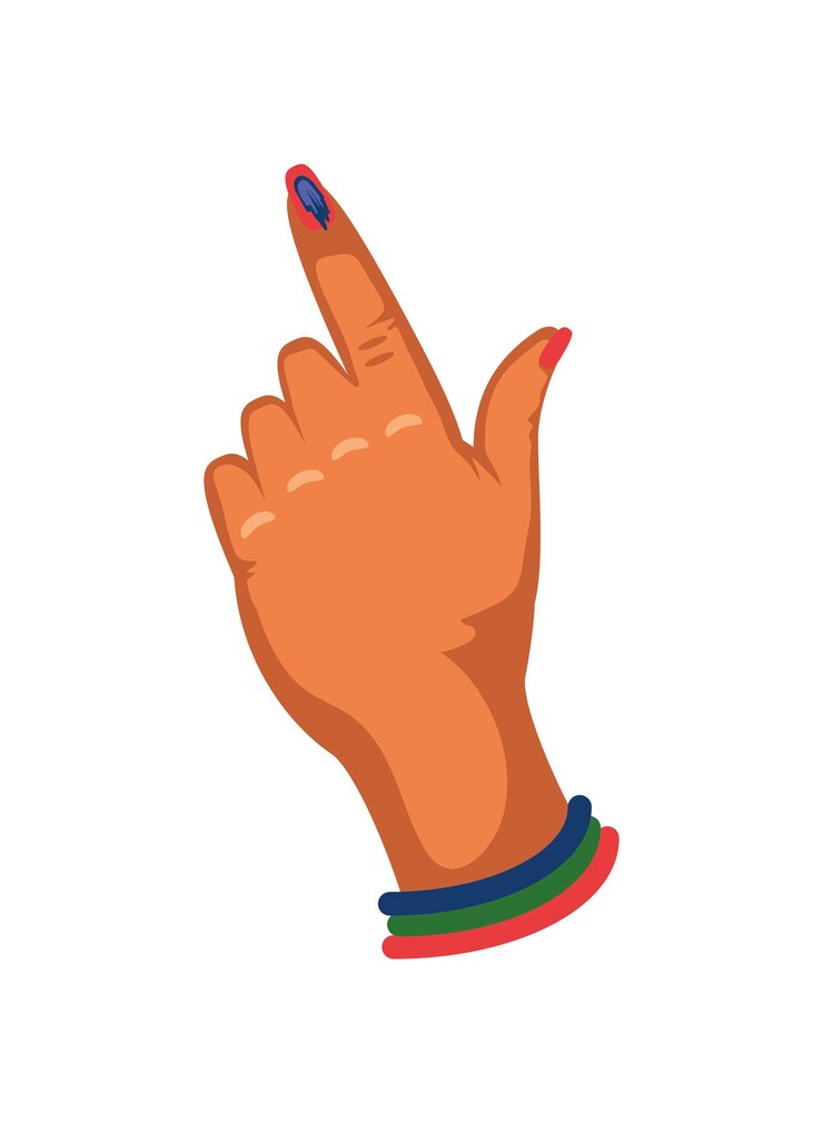 Free Vector india general election hand