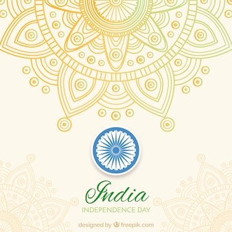 India independence background with mandala