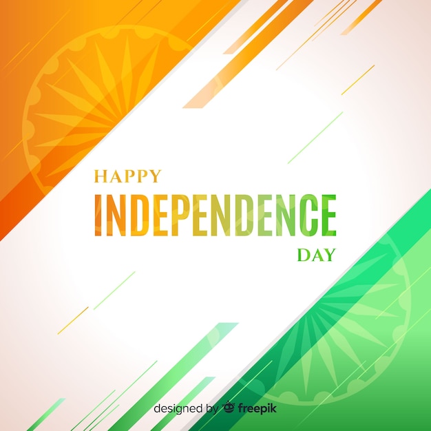 Free vector india independence day background flat design