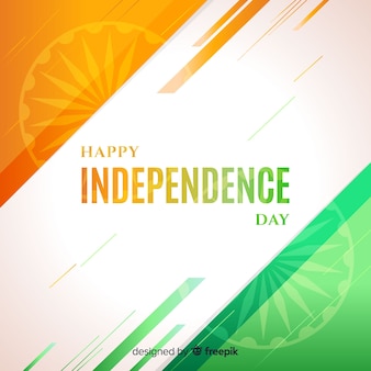 India independence day background flat design Free Vector