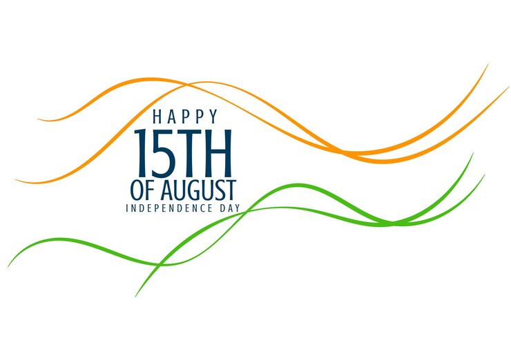 मुफ़्त वेक्टर india independence day background in line style