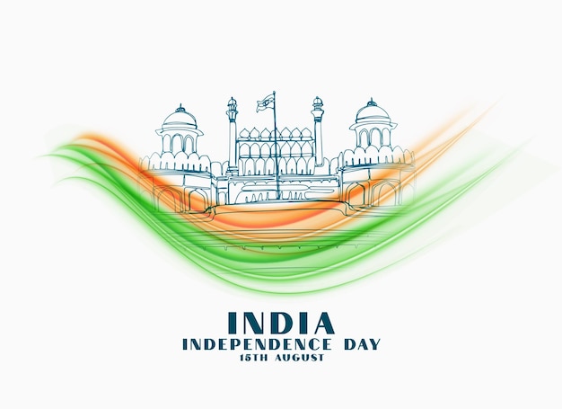 Indian happy independence day Royalty Free Vector Image