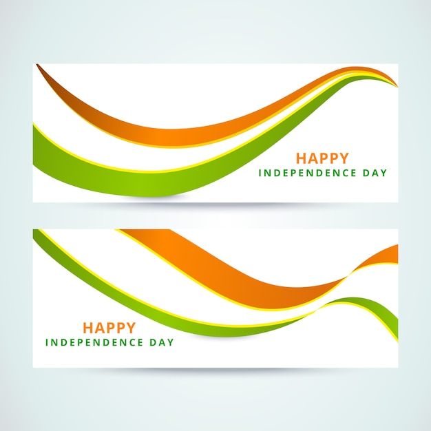 Free vector india independence day banners