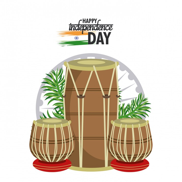 Free Vector india independence day card colorful