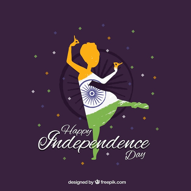 India independence day composition with flat design