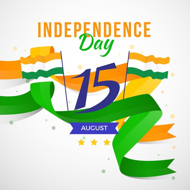 Free vector india independence day illustration