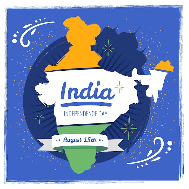 Free vector india independence day illustration