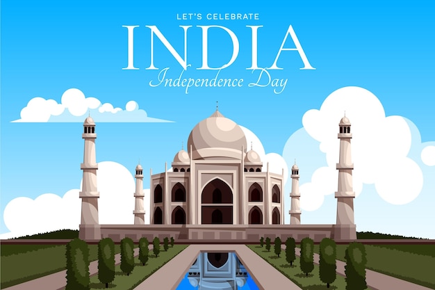 Бесплатное векторное изображение Иллюстрация дня независимости индии