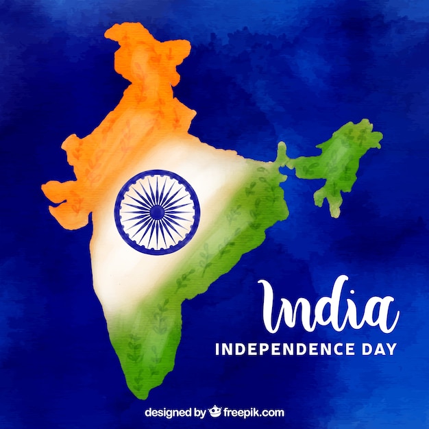 India independence day map background