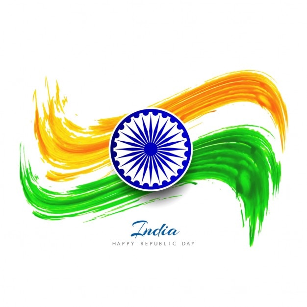 Free Vector | India republic day, background with paint