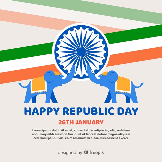 Free vector india republic day background