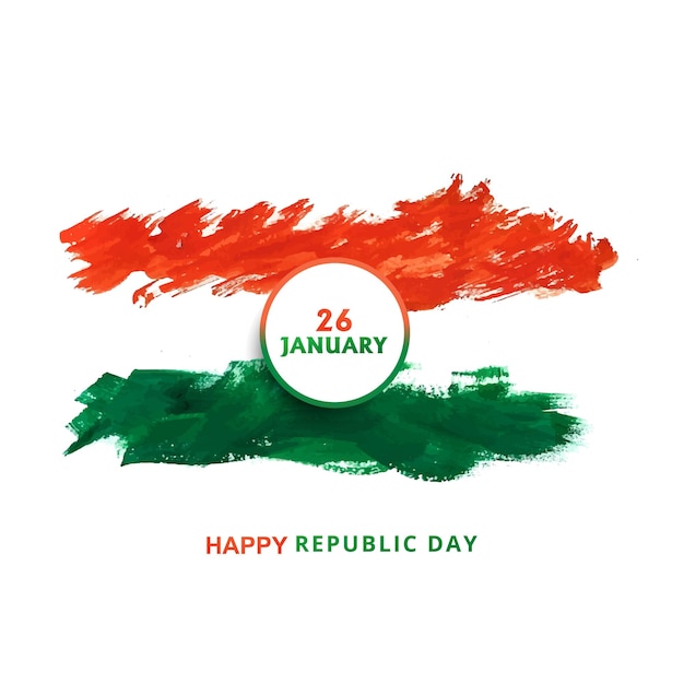 1月26日のインド共和国記念日のお祝いインドの旗のデザイン