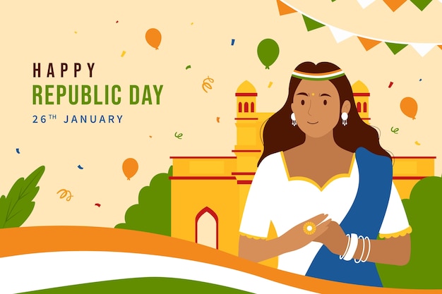 Free vector india republic day celebration background