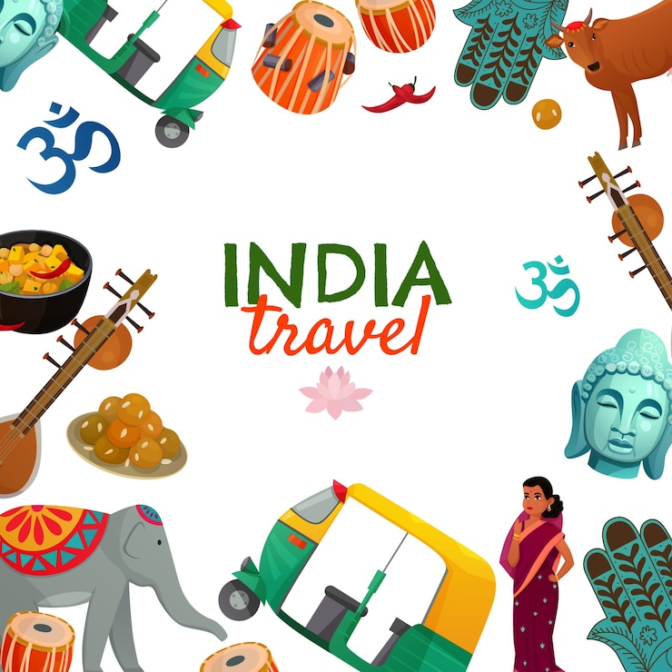 मुफ़्त वेक्टर india travel background