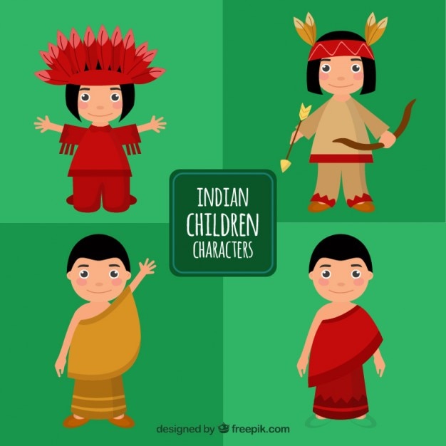 Free Vector indian boys collection