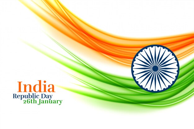 Индийский креативный дизайн флага на день республики