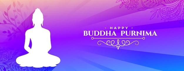 Free vector indian cultural buddha purnima religious wallpaper in papercut style