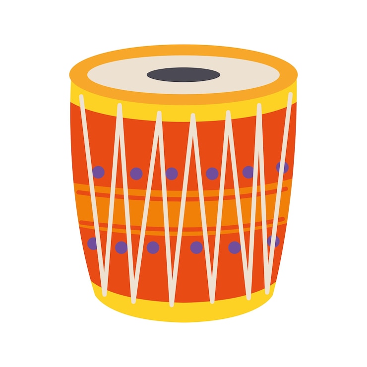 Free Vector indian culture drum