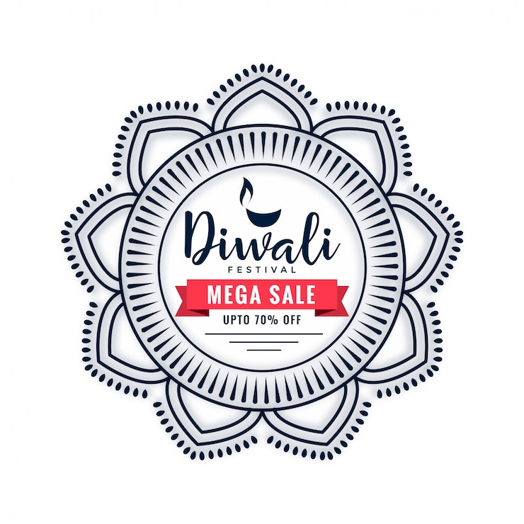 मुफ़्त वेक्टर indian diwali celebration sale and offers illustration