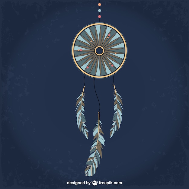 Vettore gratuito indian dream catcher vettore