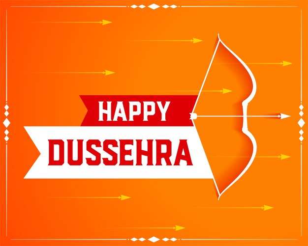 Indian dussehra festival decorative wishes card 