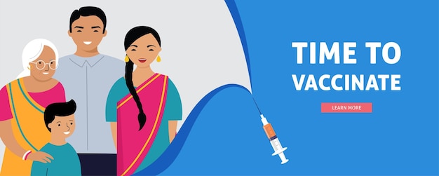 インド​の​家族​の​予防​接種​バナー​の​予防​接種​の​時間