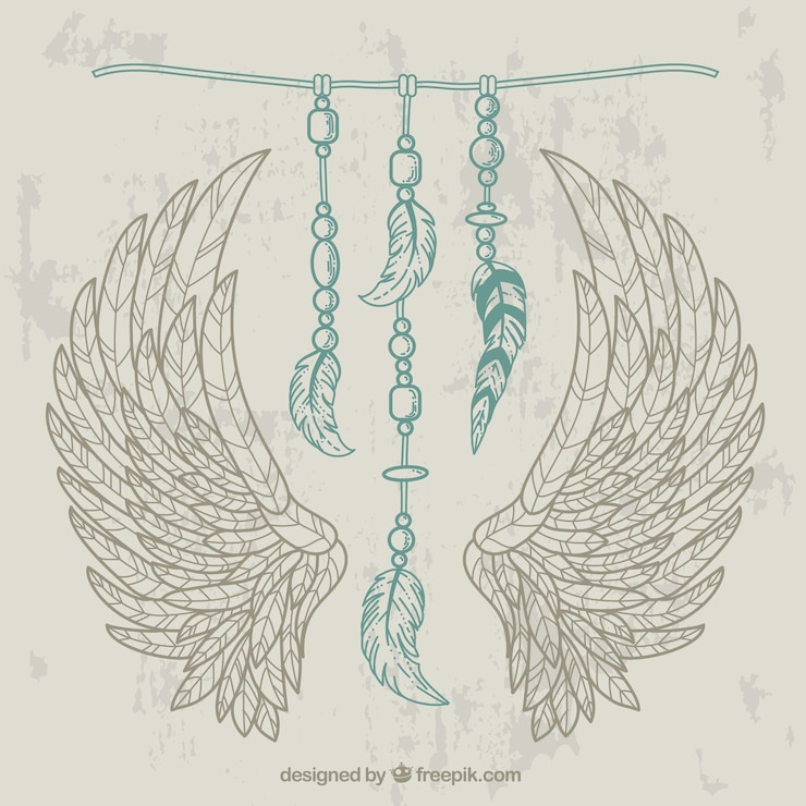 मुफ़्त वेक्टर indian feather decoration