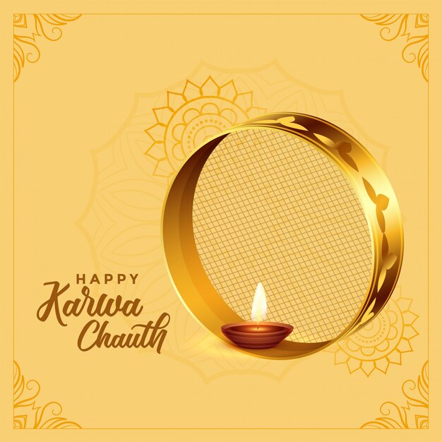 Indian festival card of karwa chauth