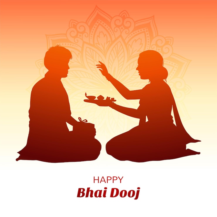 मुफ़्त वेक्टर indian festival happy bhai dooj concept design